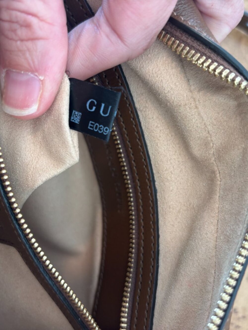 Gucci GG Supreme Monogram Small Horsebit 1955 Shoulder Bag Beige Brown Sugar - Picture 15 of 16